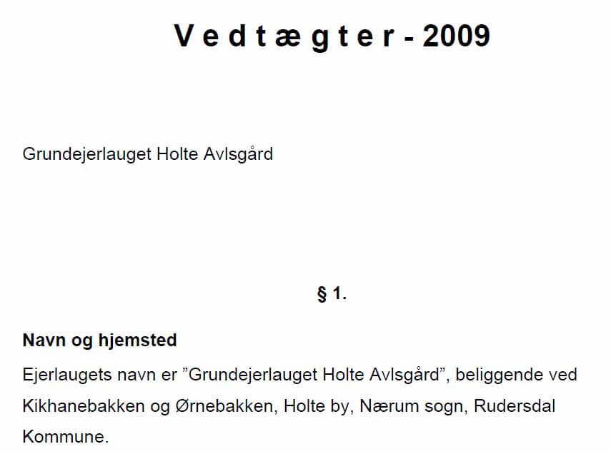 Vedtægter